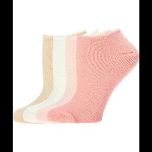Comfort Code 4-pack Low-Cut Socks with Grippers Light Peach